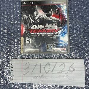 PS3 Tekken Tag Tournament 2 Video Game - Black/Red Case